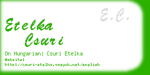 etelka csuri business card